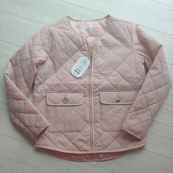 wonder nation Other - Girl's Rose Pink Quilted Full Zip Jacket